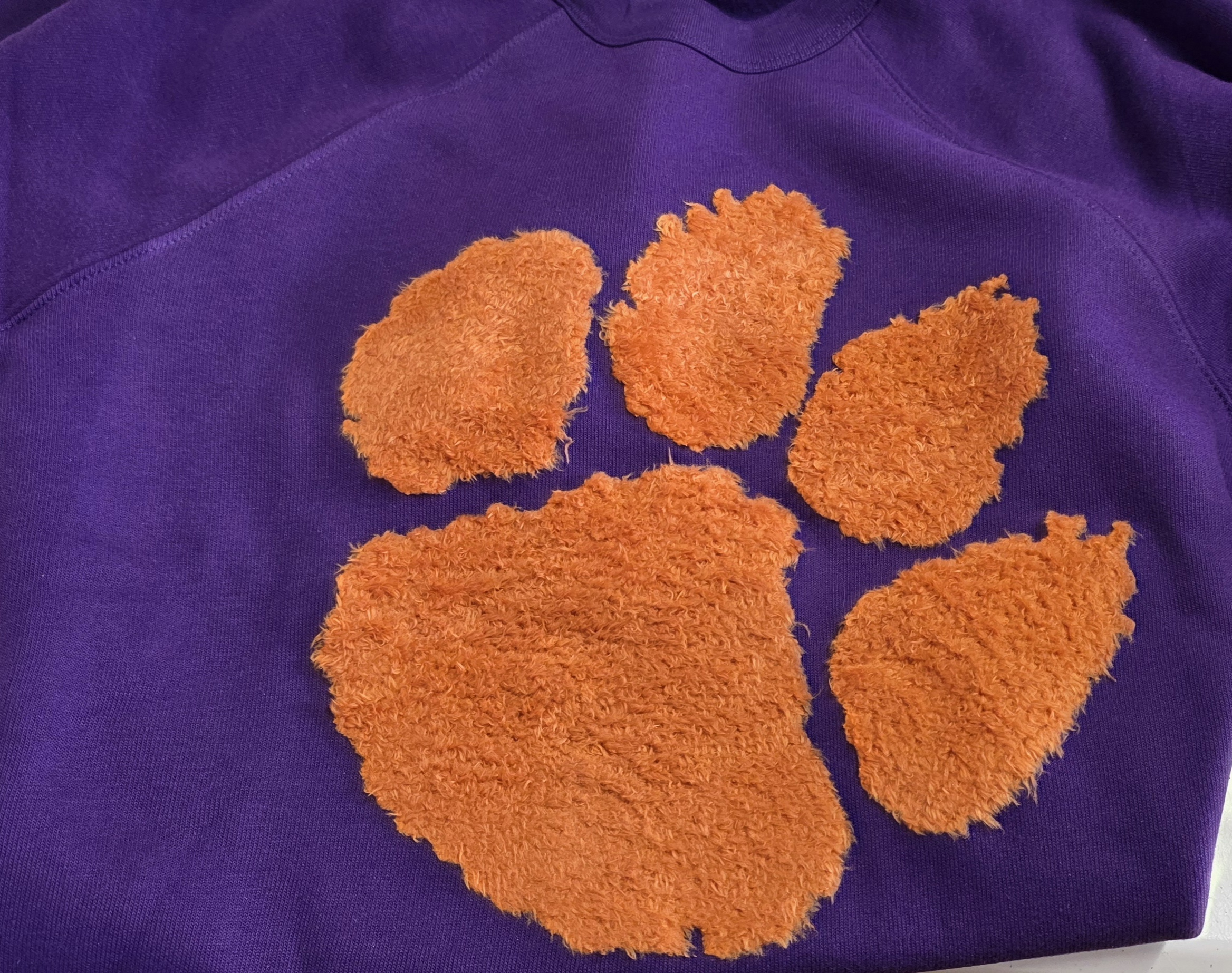 Clemson chenille paw print